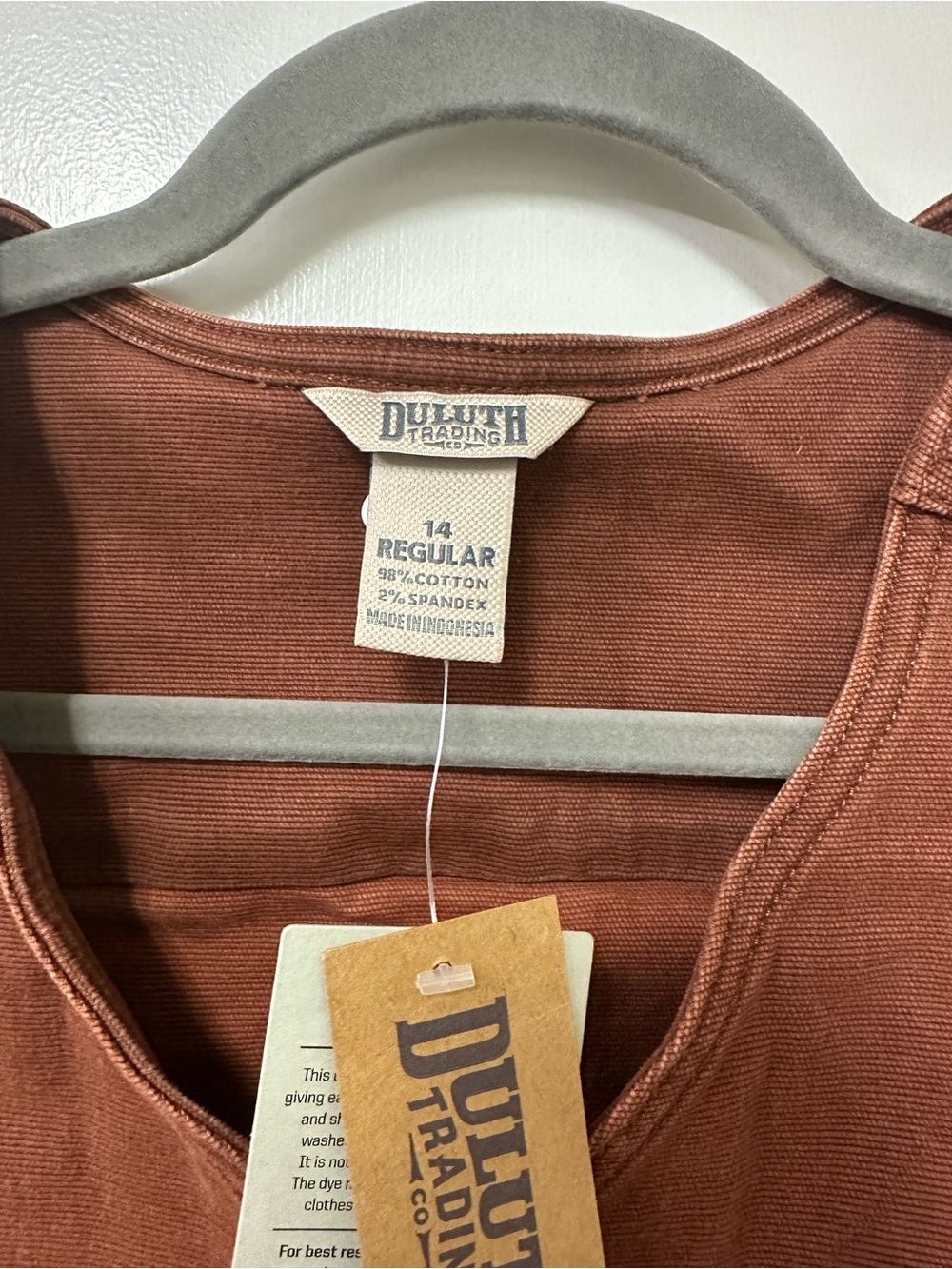 Duluth Trading Co Sleeveless Utility Jumpsuit in Brown - Picture 2 of 4